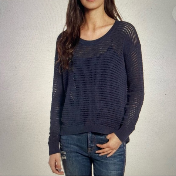 Madewell Sweaters - Madewell Northshore Open-Knit High Low Casual Airy Classic Neutral Lagenlook